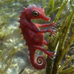 Seahorse + Strawberry frog